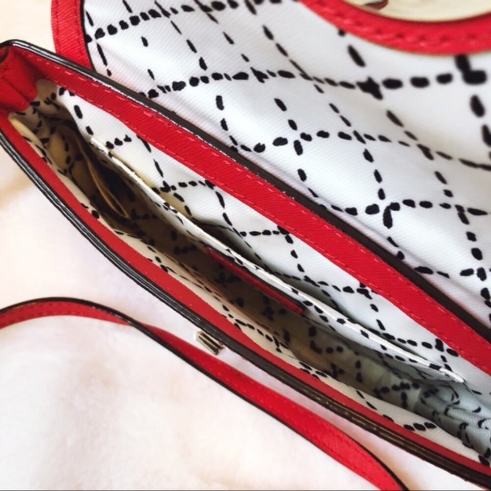 Kate Spade Red Saffiano Leather Crossbody Bag with Gold Hardware - Picture 8 of 8